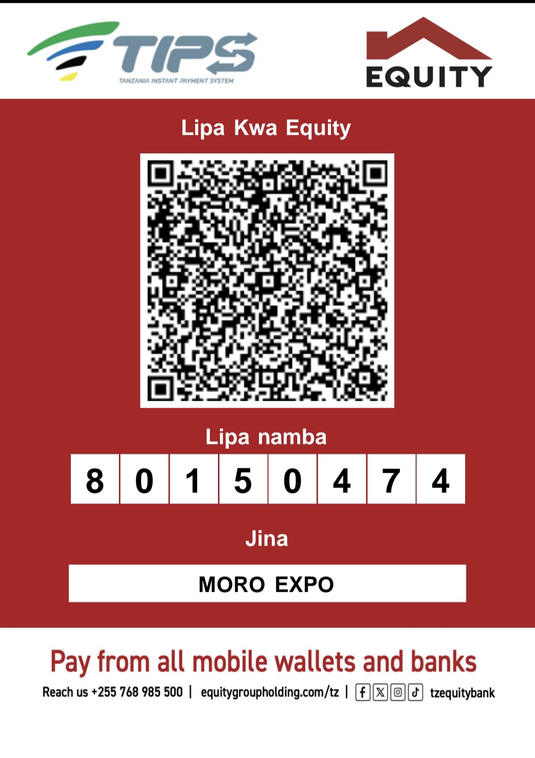 MORO EXPO Payment QR Code